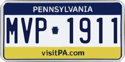 PA license plate MVP1911
