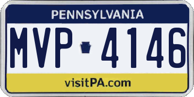 PA license plate MVP4146