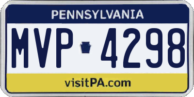 PA license plate MVP4298