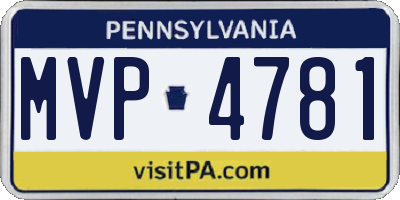 PA license plate MVP4781