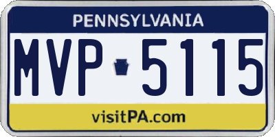 PA license plate MVP5115