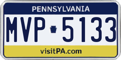PA license plate MVP5133