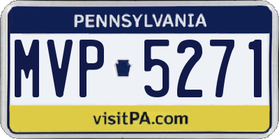 PA license plate MVP5271