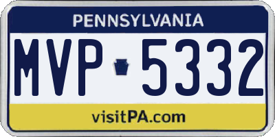 PA license plate MVP5332