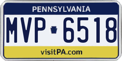 PA license plate MVP6518
