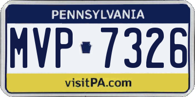 PA license plate MVP7326