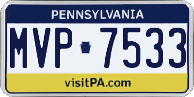 PA license plate MVP7533