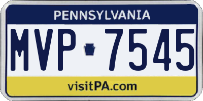 PA license plate MVP7545