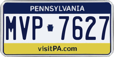 PA license plate MVP7627