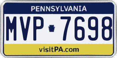 PA license plate MVP7698
