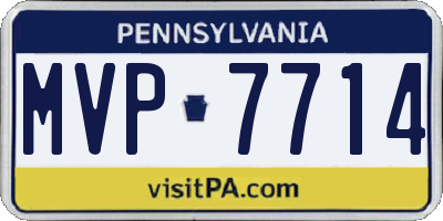 PA license plate MVP7714