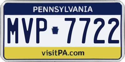 PA license plate MVP7722