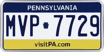 PA license plate MVP7729