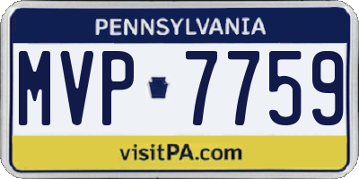 PA license plate MVP7759