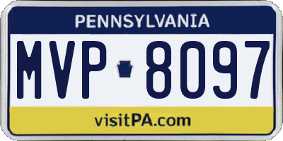 PA license plate MVP8097