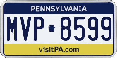 PA license plate MVP8599