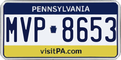 PA license plate MVP8653
