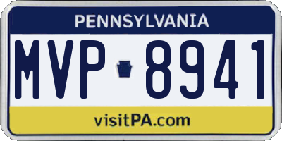 PA license plate MVP8941