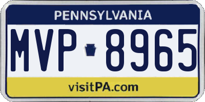 PA license plate MVP8965