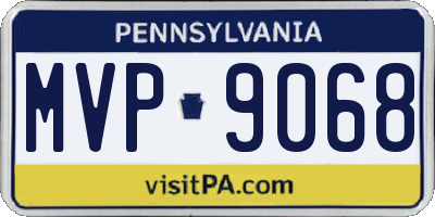 PA license plate MVP9068