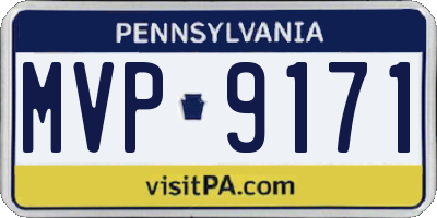 PA license plate MVP9171