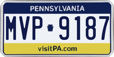 PA license plate MVP9187