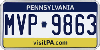 PA license plate MVP9863