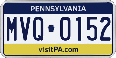 PA license plate MVQ0152
