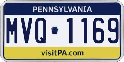 PA license plate MVQ1169