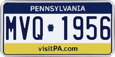 PA license plate MVQ1956