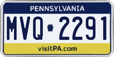 PA license plate MVQ2291