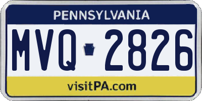 PA license plate MVQ2826