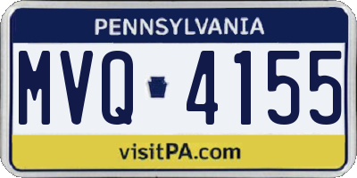 PA license plate MVQ4155