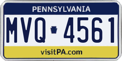 PA license plate MVQ4561