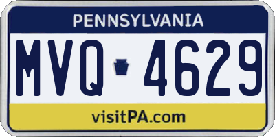 PA license plate MVQ4629