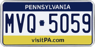 PA license plate MVQ5059