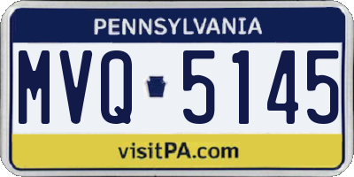 PA license plate MVQ5145