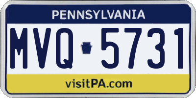 PA license plate MVQ5731