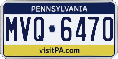 PA license plate MVQ6470