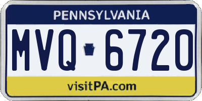 PA license plate MVQ6720