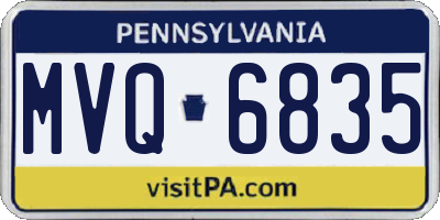 PA license plate MVQ6835