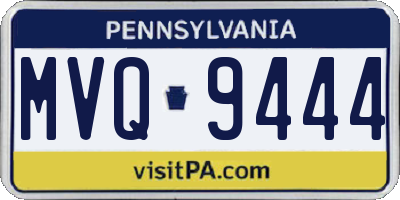 PA license plate MVQ9444