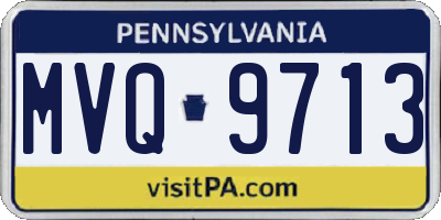 PA license plate MVQ9713