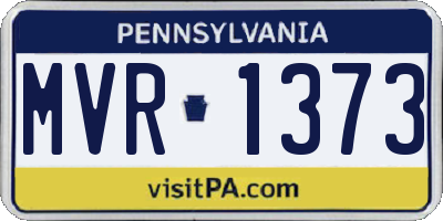 PA license plate MVR1373