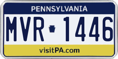 PA license plate MVR1446