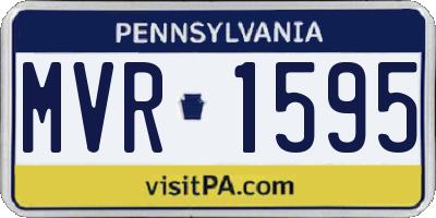 PA license plate MVR1595