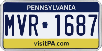PA license plate MVR1687