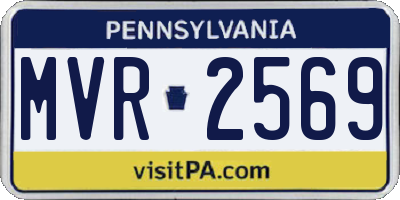 PA license plate MVR2569