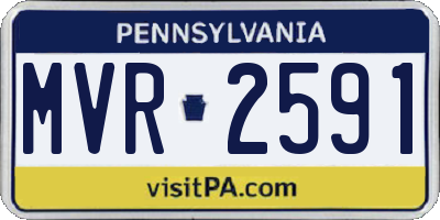 PA license plate MVR2591