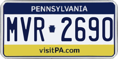PA license plate MVR2690